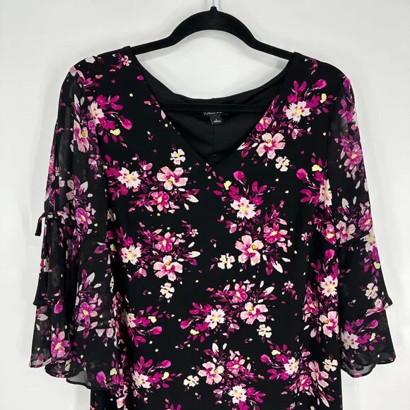 3/$25 Roz & Ali Floral Dress L - Picture 5 of 9